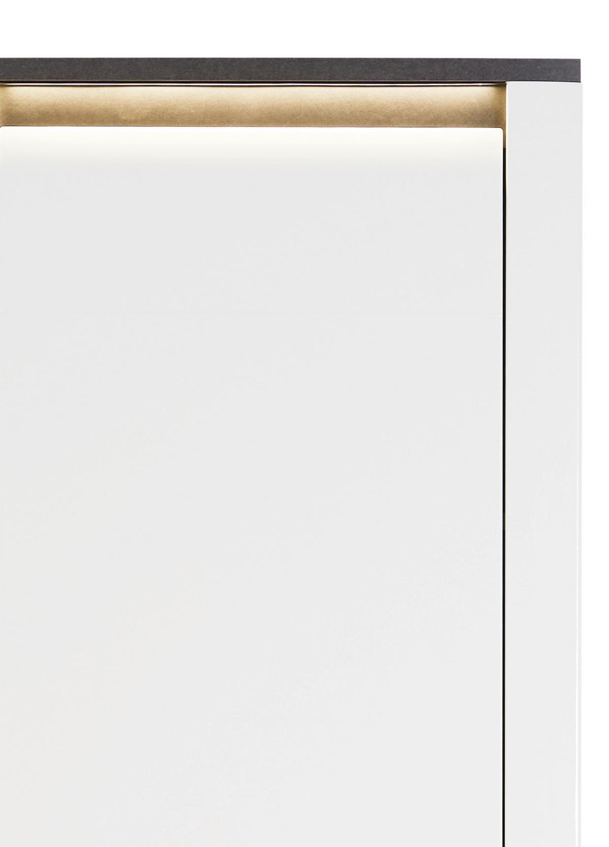 Dulap Alassio - alb/grafit, Modern, material pe bază de lemn (61,7cm) - Modern Living
