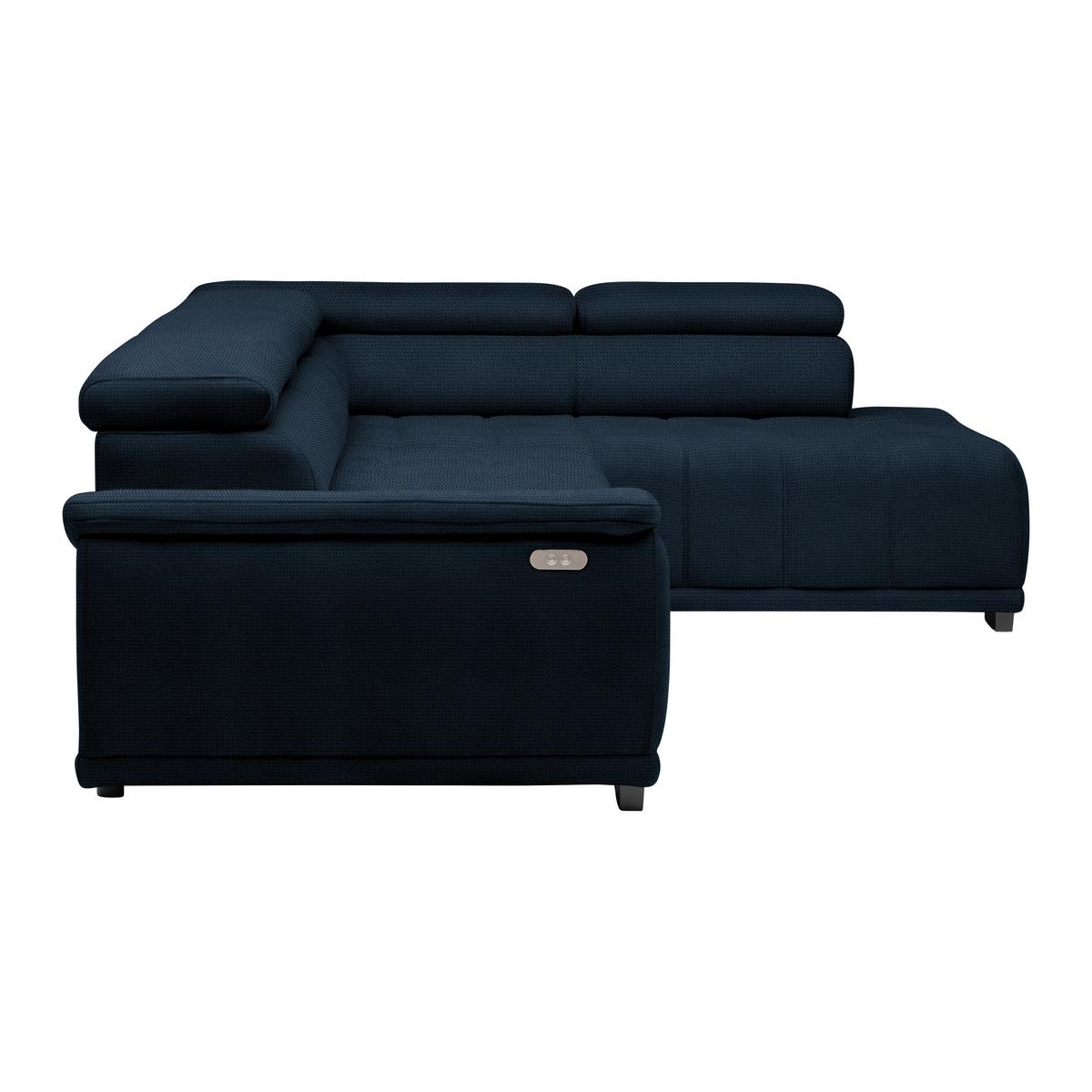 Kutna Garnitura Gremio - tamno plava/crna, Moderno, tekstil/plastika (283/206cm) - Modern Living