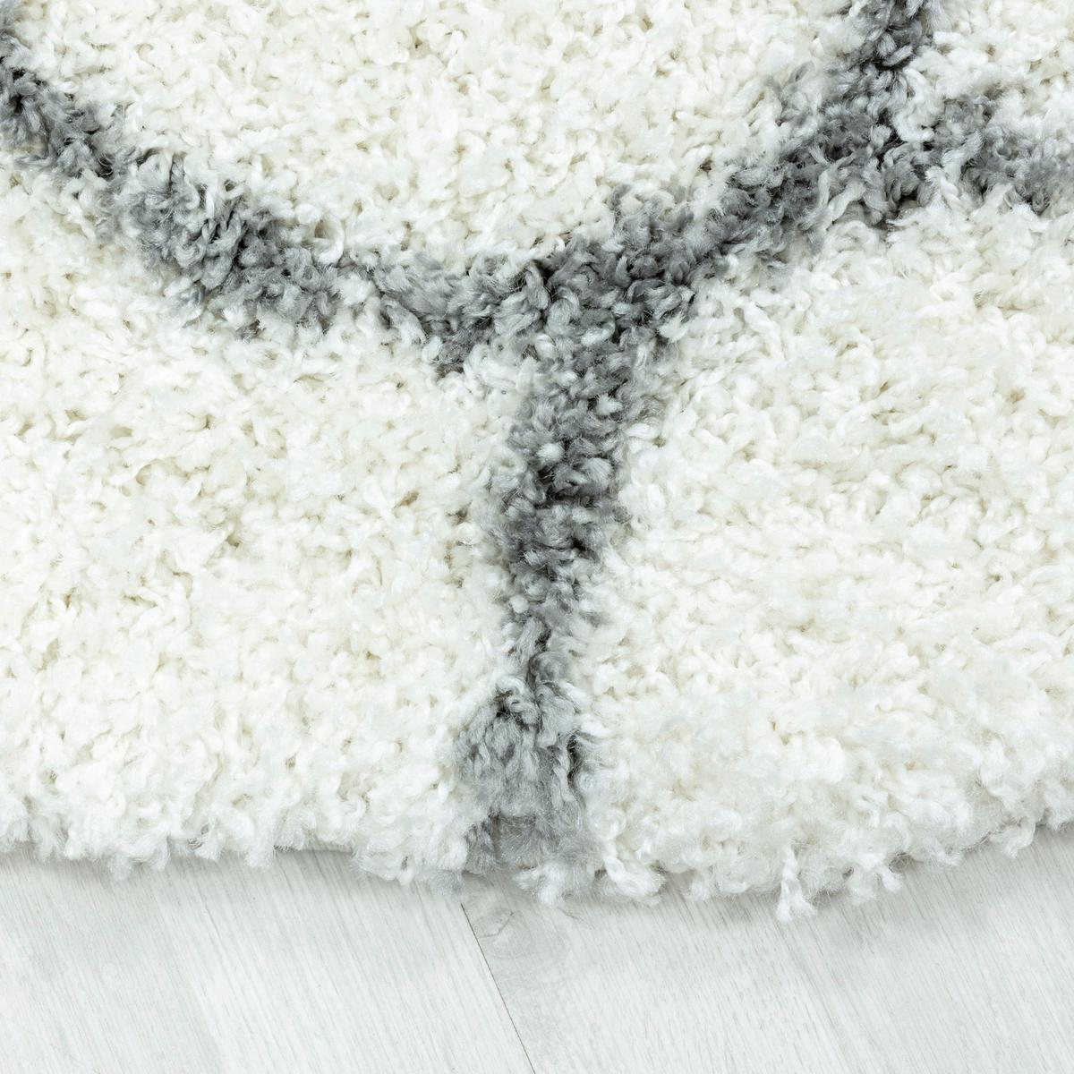 Webteppich Salsa Creme Ø ca. 200cm - Creme, Design, Textil (200cm)