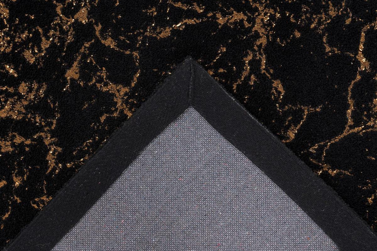 FLACHWEBETEPPICH BIJOU 225 - Goldfarben/Schwarz, Konventionell, Textil (80/150cm) - Kayoom