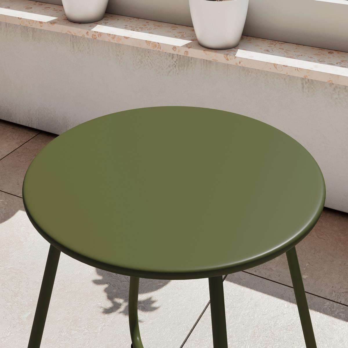 Masă auxiliară Uni - verde, Basics, metal (45/45/45cm) - Mömax