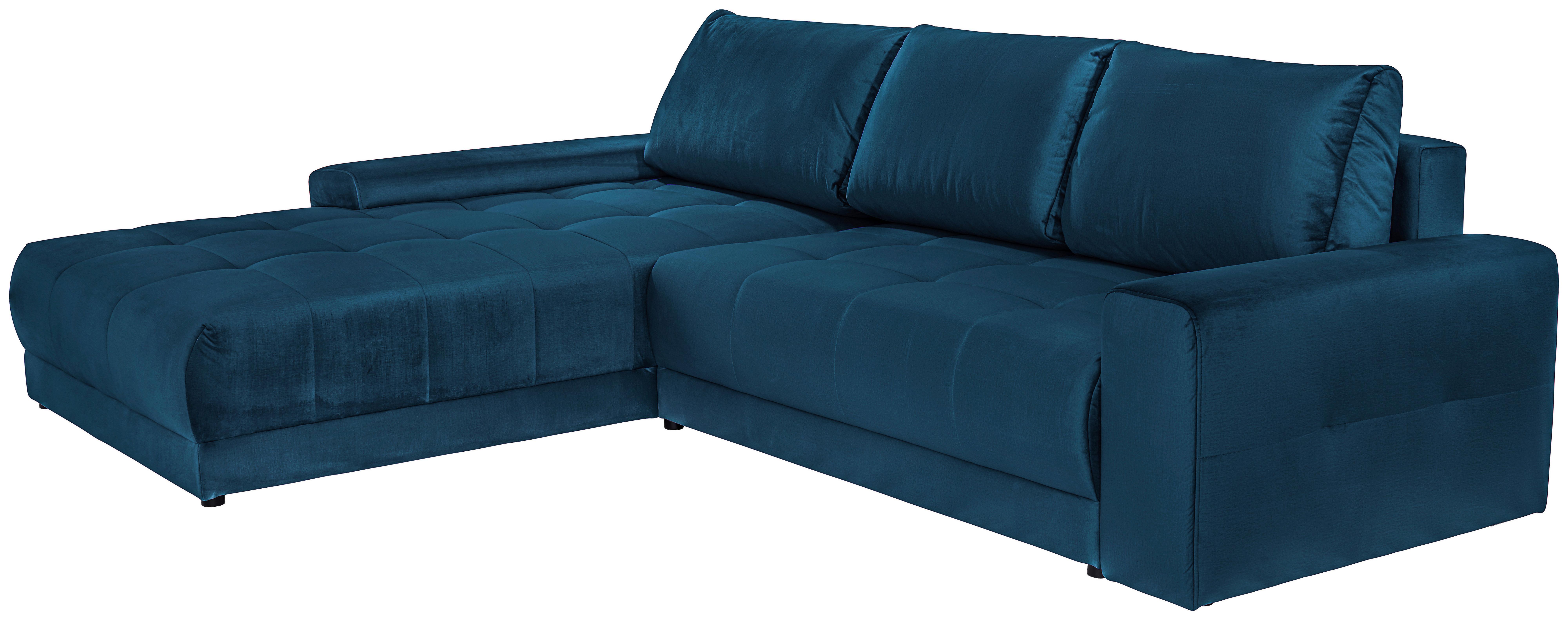 Sjedeća Garnitura Adria - tamno plava, Modern, tekstil (213/308cm) - Based
