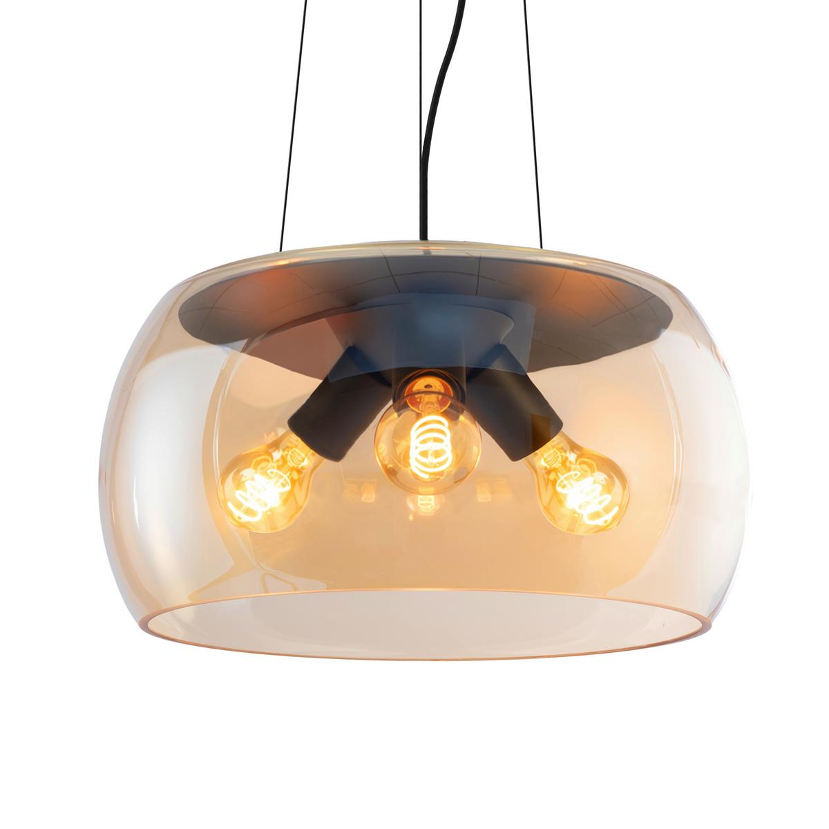 LAMPA WISZĄCA GABRIEL - kolor bursztynowy, Trend, metal/szkło (40/120cm) - Collett's Monde