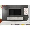 TV-Lowboard mit LED ca. 140x30 cm Beton Optik - Grau, LIFESTYLE, Holzwerkstoff/Kunststoff (140/30/33cm) - P & B
