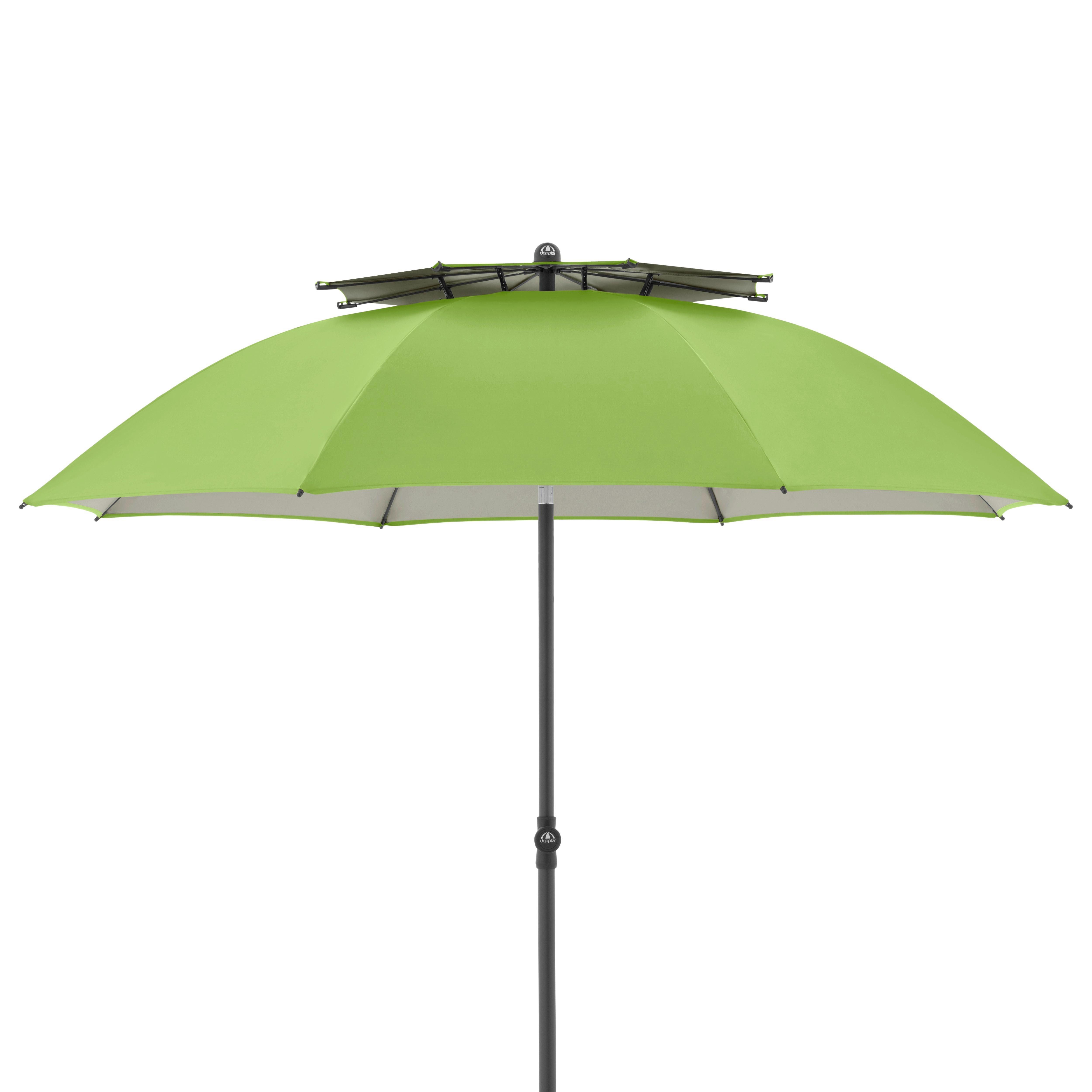 Sonnenschirm GS Windprofi Neo 200 Hellgrün ca. 200x238cm - Anthrazit/Hellgrün, KONVENTIONELL, Textil/Metall (200/238cm) - Doppler