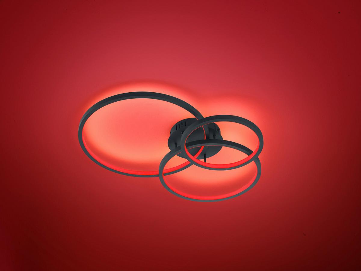 LED-Deckenleuchte Aaron Wiz / Smart in Anthrazit max. 36W - Anthrazit, Design, Metall (79/10,5/64cm) - Trio Leuchten
