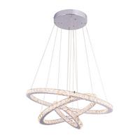 Viseča Led-svetilka Lori, S Sijalko - barve kroma/prozorno, Konvencionalno, kovina/steklo (70/120cm)