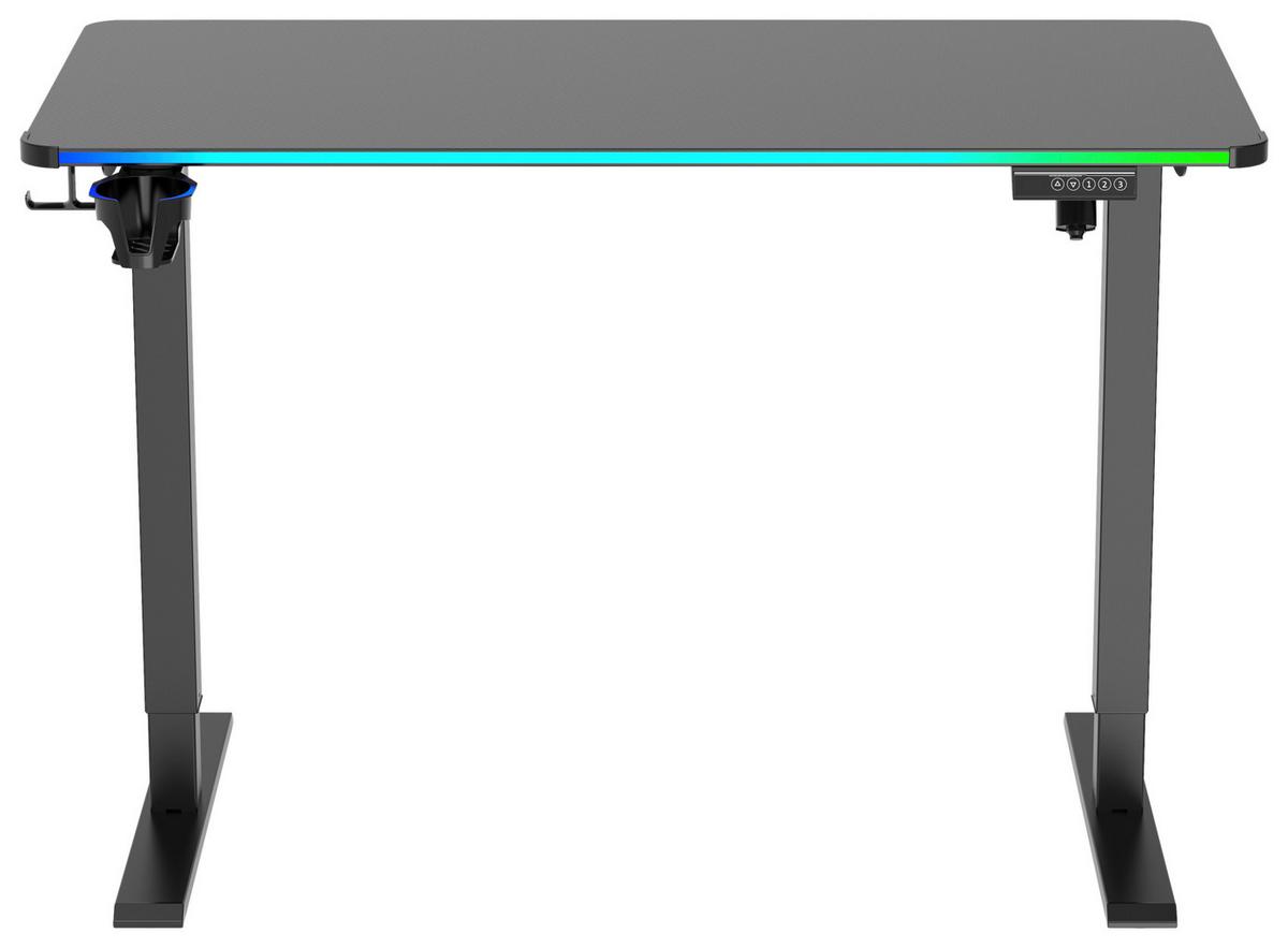 Masă de scris JACK - negru, Modern, plastic/metal (120/70-115/60cm) - Modern Living