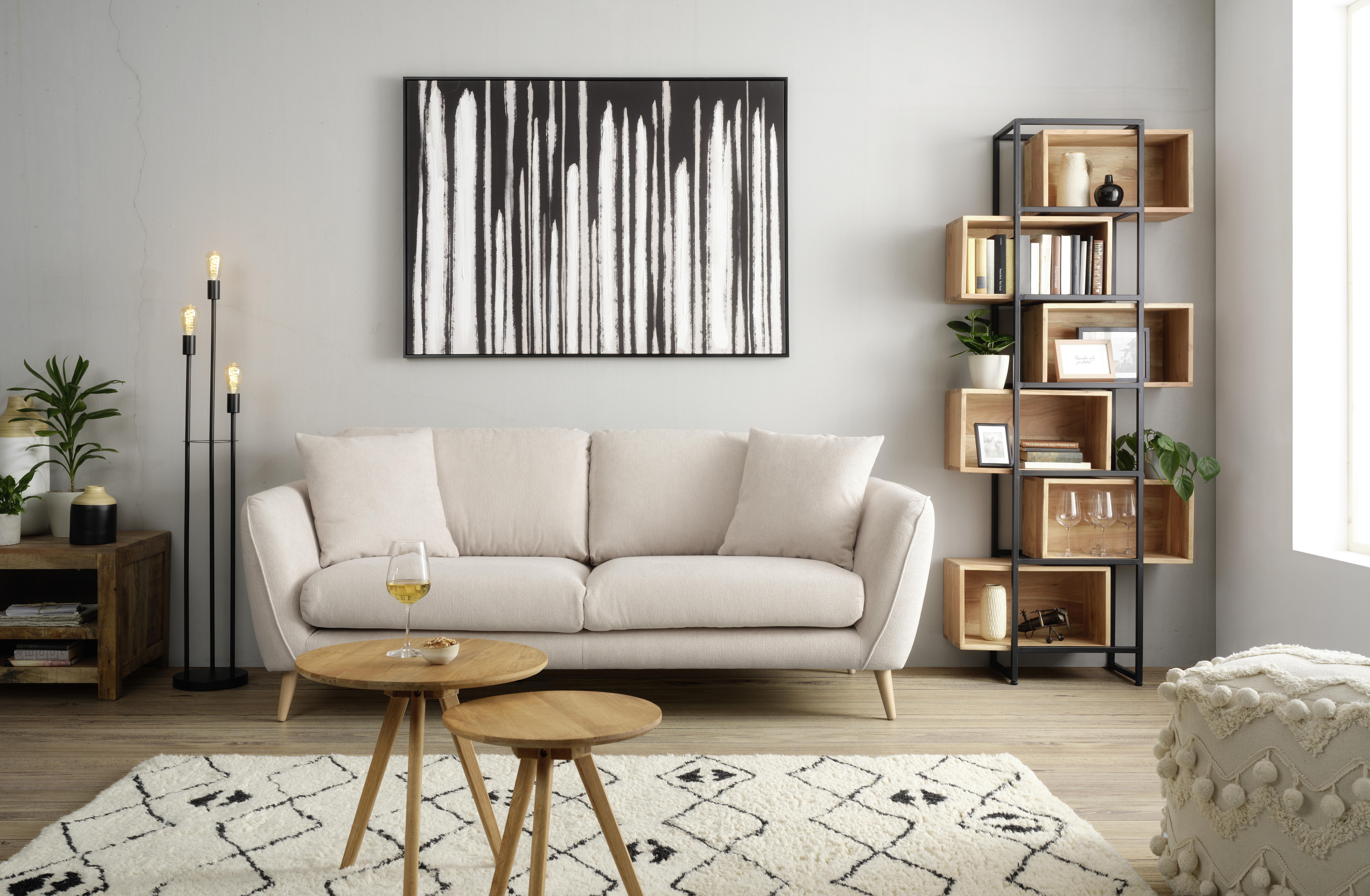 Regal aus Akazie massiv - Schwarz, Lifestyle, Holz/Metall (80/194/30cm) - Mömax