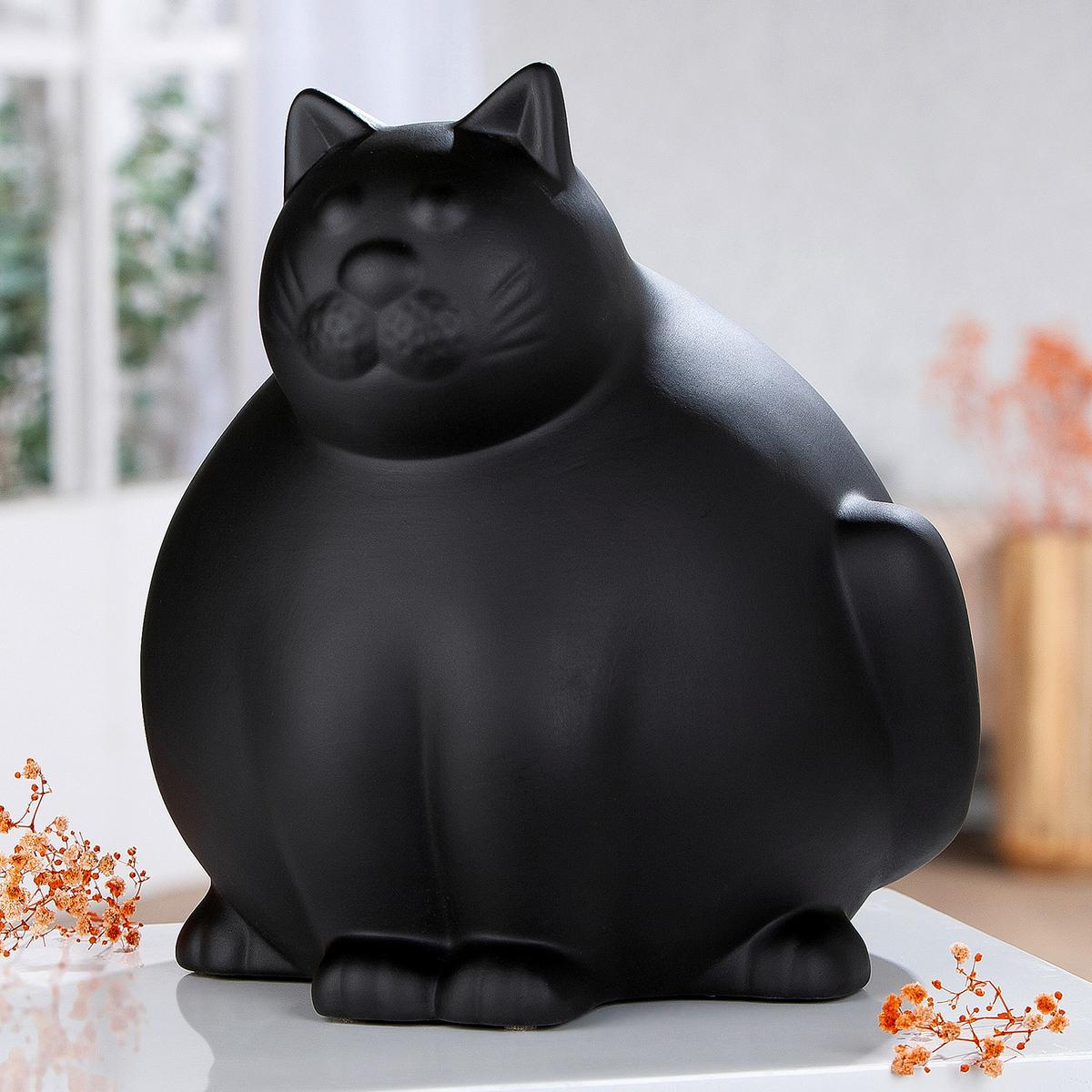 Dekokatze Molli Schwarz - Schwarz, Basics, Keramik (27/30/26cm)