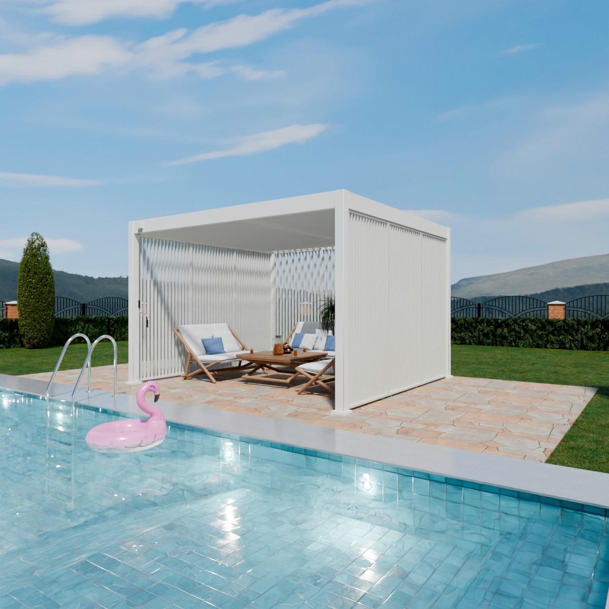 Stranski Del Za Pergolo Vertikale, Bela, 93cm - bela/visoki sijaj, Basics, kovina (93/233,5/6,5cm) - Gardenson