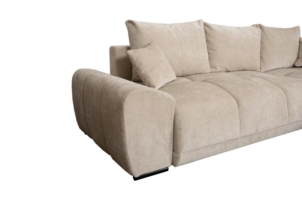 Kutna Garnitura Bonn - bež/crna, Moderno, tekstil/plastika (296/182cm) - Modern Living