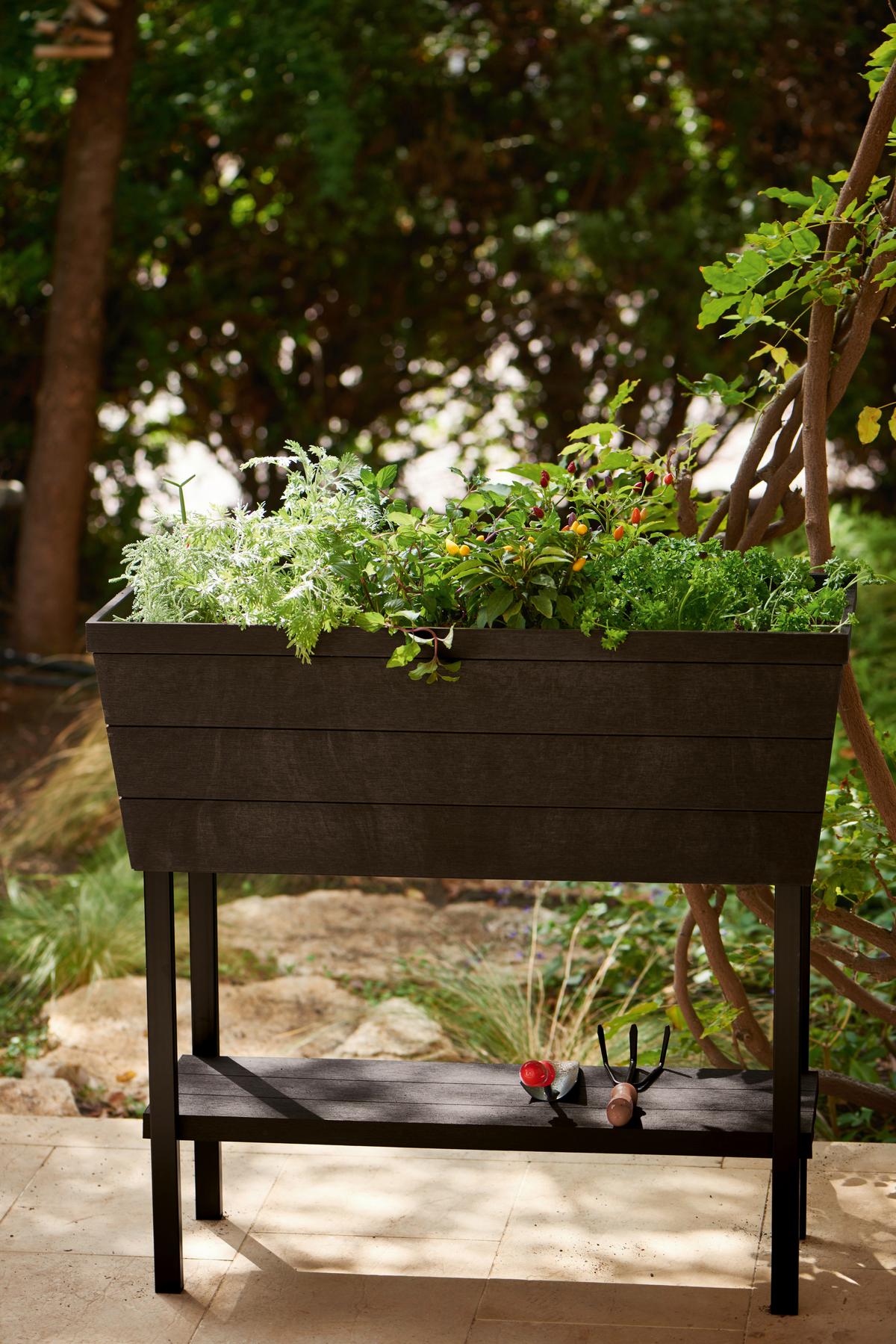 Virágláda Urban Bloomer - barna, műanyag (82/37,3/78cm) - Mömax