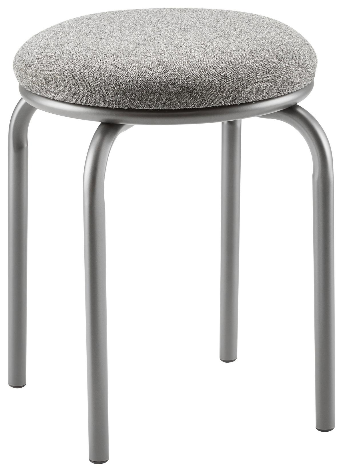 Stapelhocker in Grau - Grau, Konventionell, Textil/Metall (46/45/46cm) - Mömax