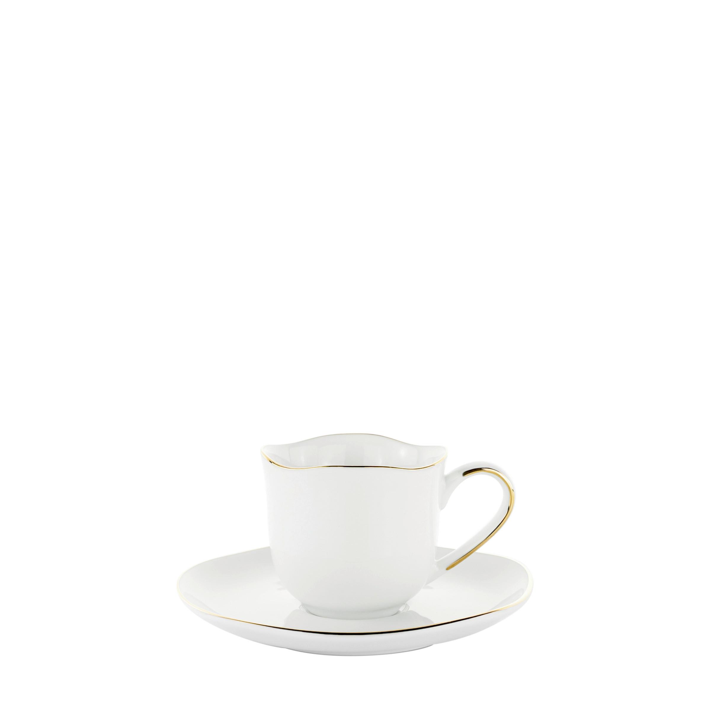 Espressotasse mit Untertasse Onix aus Porzellan ca. 110ml - Weiss, Modern, Keramik - Mömax