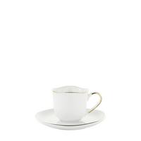 Espressotasse mit Untertasse Onix aus Porzellan ca. 110ml - Weiß, MODERN, Keramik - Mömax