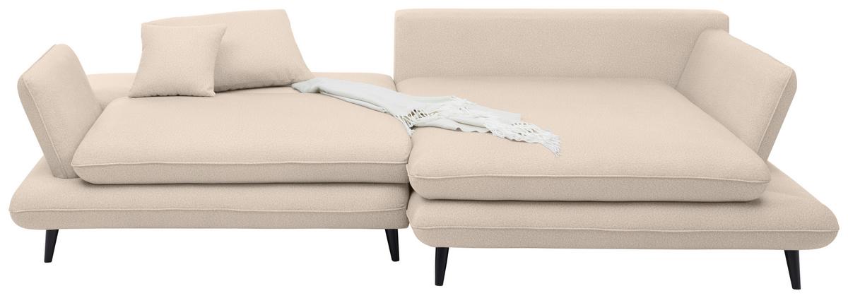 Sedežna Garnitura Monte Z Ležiščem In Predalom - bež/naravne barve, Moderno, tekstil/les (283/181cm) - Premium Living