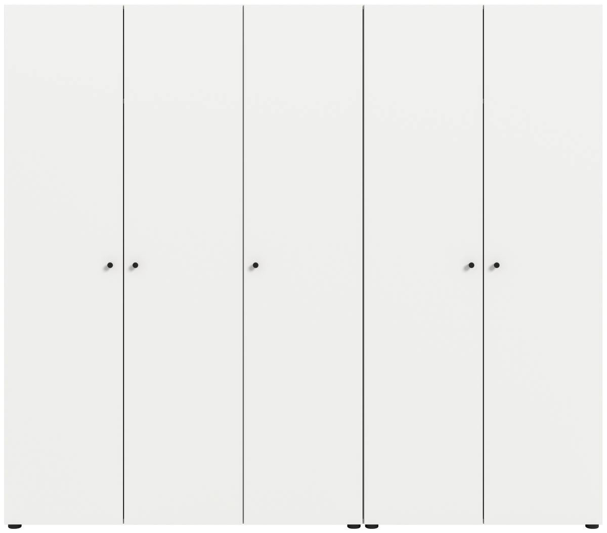 Drehtürenschrank DARWIN ca.200x176x51cm Weiß - Schwarz/Weiß, MODERN, Holzwerkstoff/Kunststoff (200/176/51cm) - MID.YOU