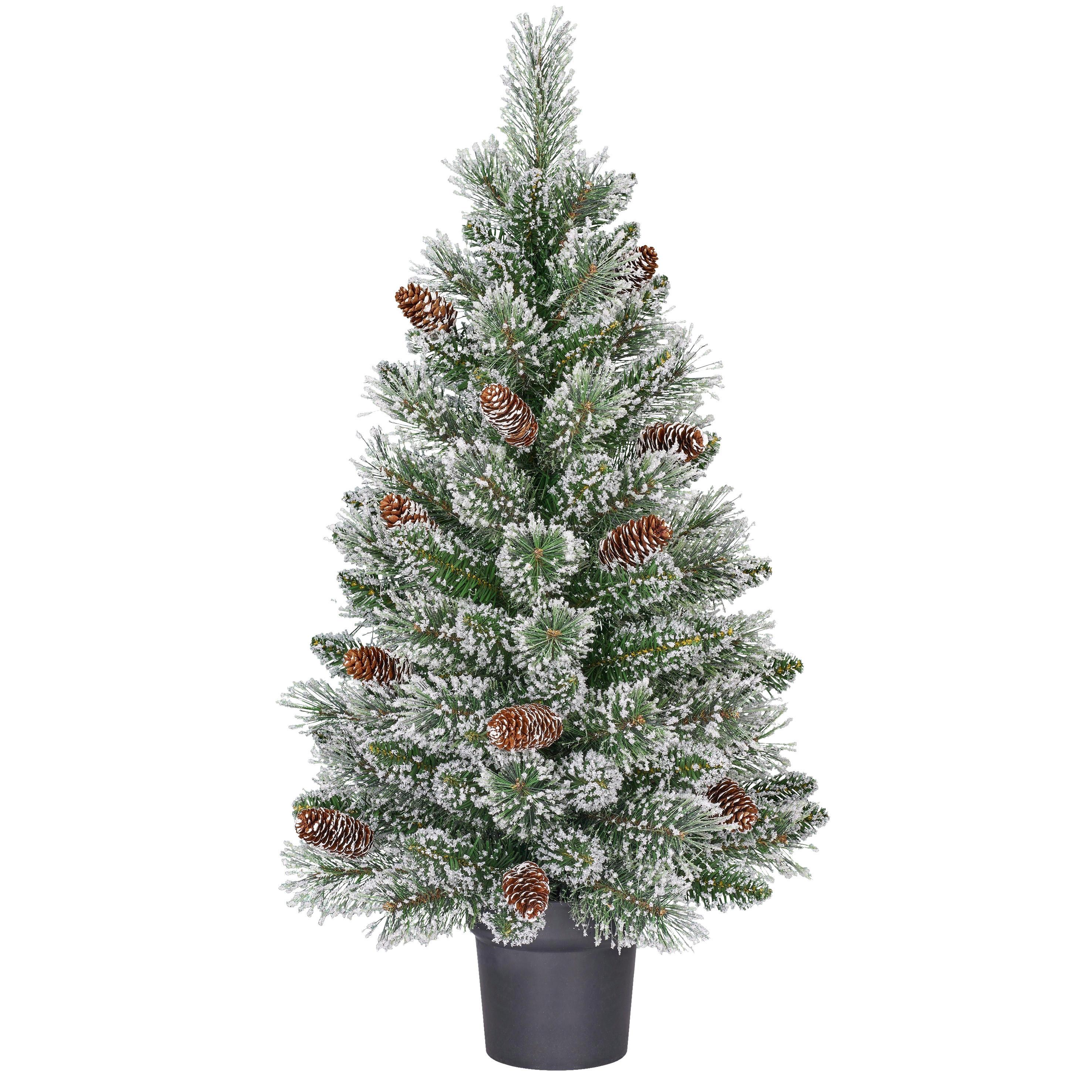 Božična Jelka Santa - črna/zelena, umetna masa (48/90cm)