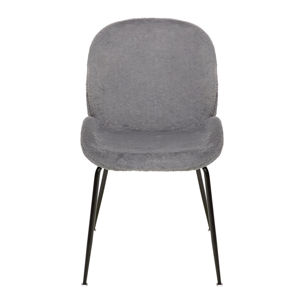 KRZESŁO CHIARA - czarny/szary, Modern, metal/drewno (49/82/63cm) - Bessagi Home