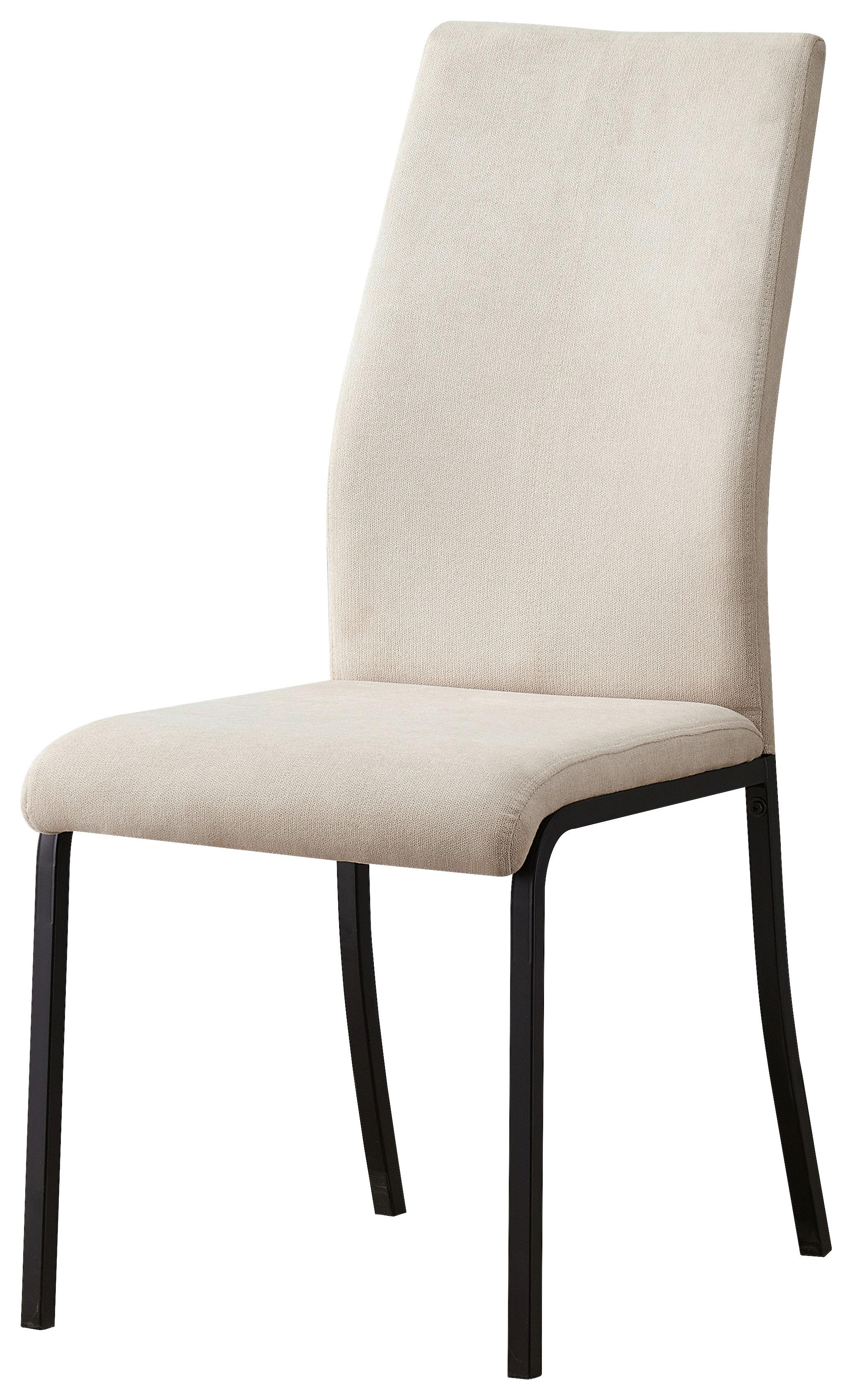 Stolica Anne Ii - crna/krem, Konvencionalno, metal/tekstil (44/97/57cm)