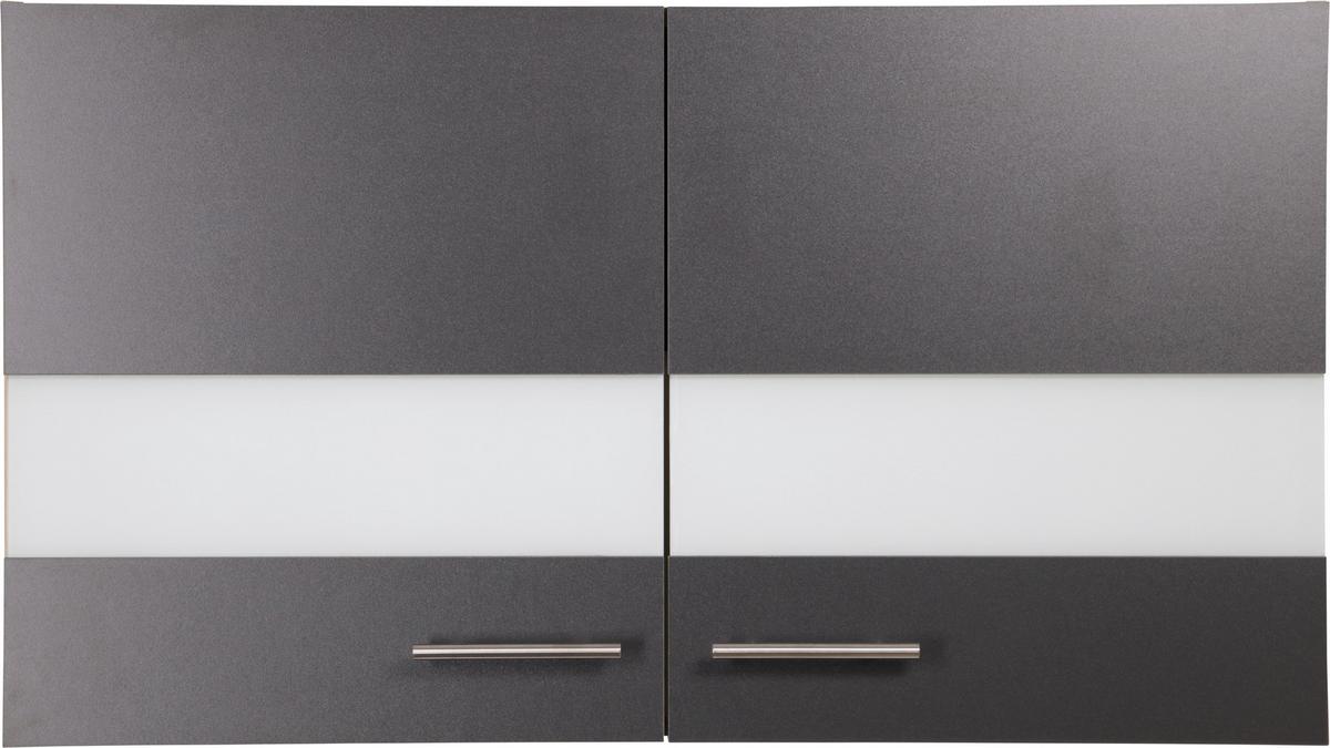 Kuhinjska Zgornja Omarica Merle, Barva Hrasta, Siva - srebrne barve/siva, Basics, kovina/steklo (100/56,1/34,6cm) - Respekta