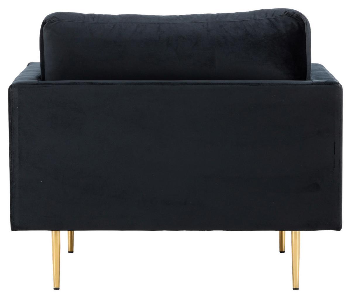 Sessel Boom ca. 110x84x86 cm Schwarz - Hellbraun/Schwarz, Design, Textil/Metall (110/84/86cm) - Livetastic