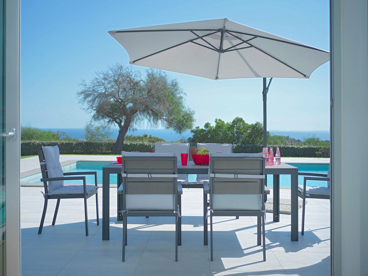 Gartenstuhl Sammy 1 in Anthrazit - Anthrazit/Grau, Kunststoff/Metall (57/90/57cm) - Mömax