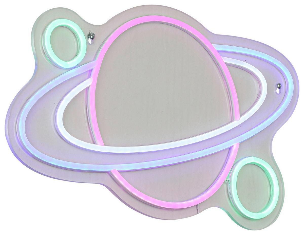 Lampă LED decorativă Erdio - alb/transparent, Modern, plastic (40/26/1cm) - Mömax