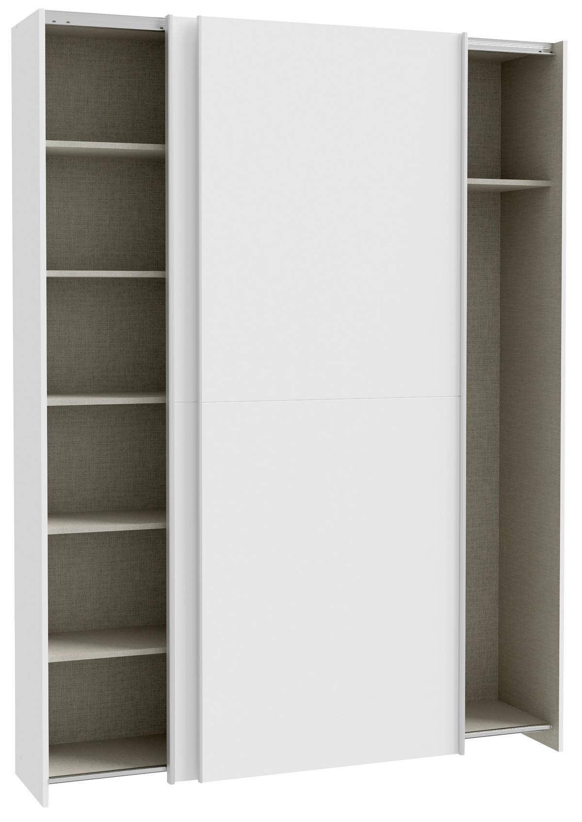 Ormar S Kliznim Vratima Home Nook - bijela/boje aluminija, Basics, drvni materijal/metal (150,1/210/39,1cm) - Modern Living