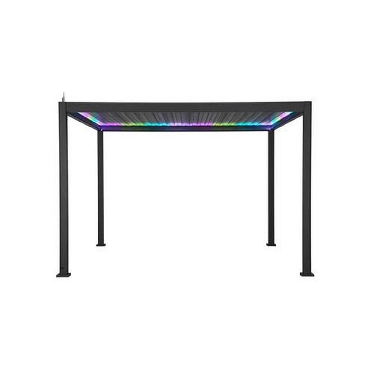 Pergola Mirador Deluxe Anthrazit m.LED ca. 400x300 cm - Anthrazit, LIFESTYLE, Metall (400/300/250cm) - Gardenson