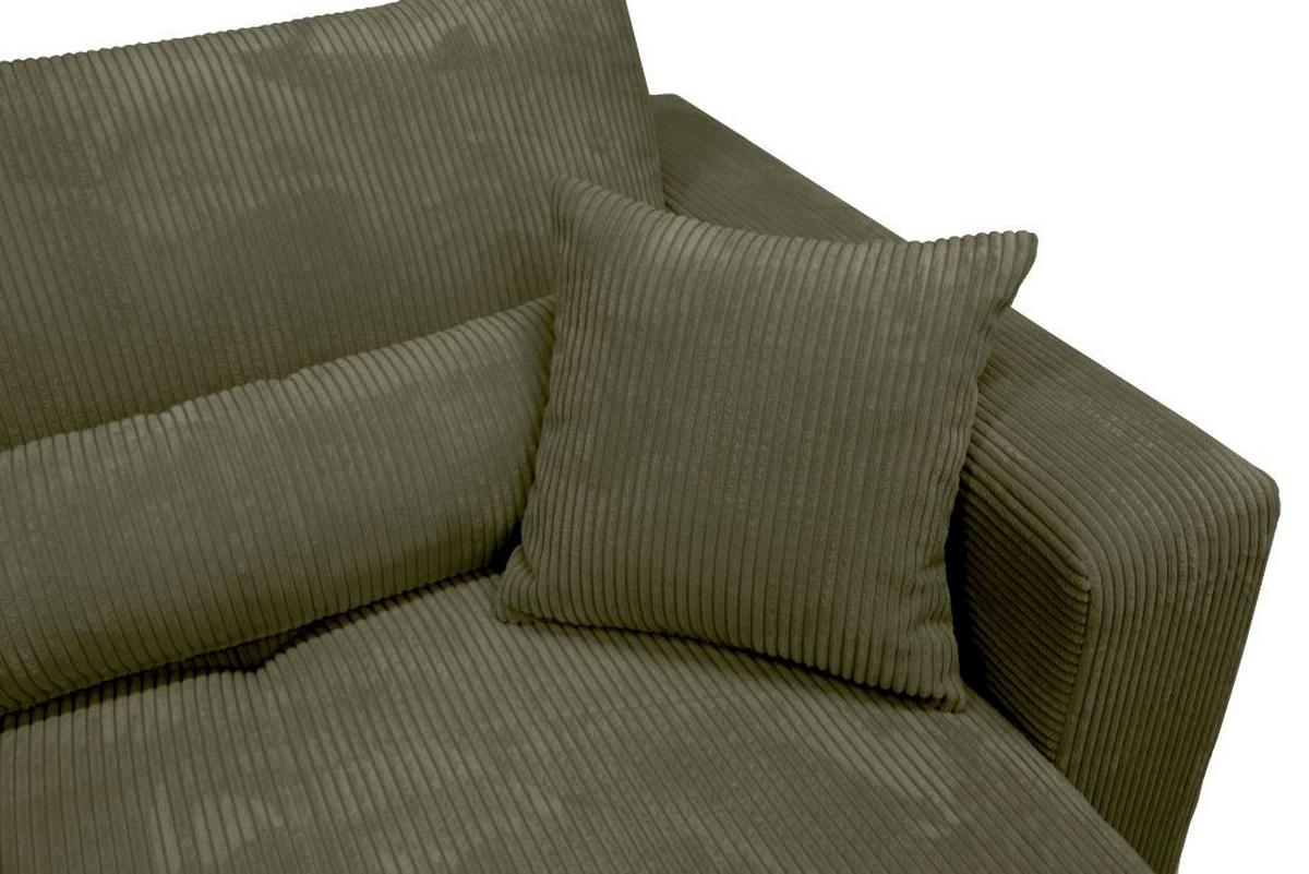 Kutna Garnitura Xela - Khaki/crna, Moderno, tekstil (265/170cm) - Modern Living