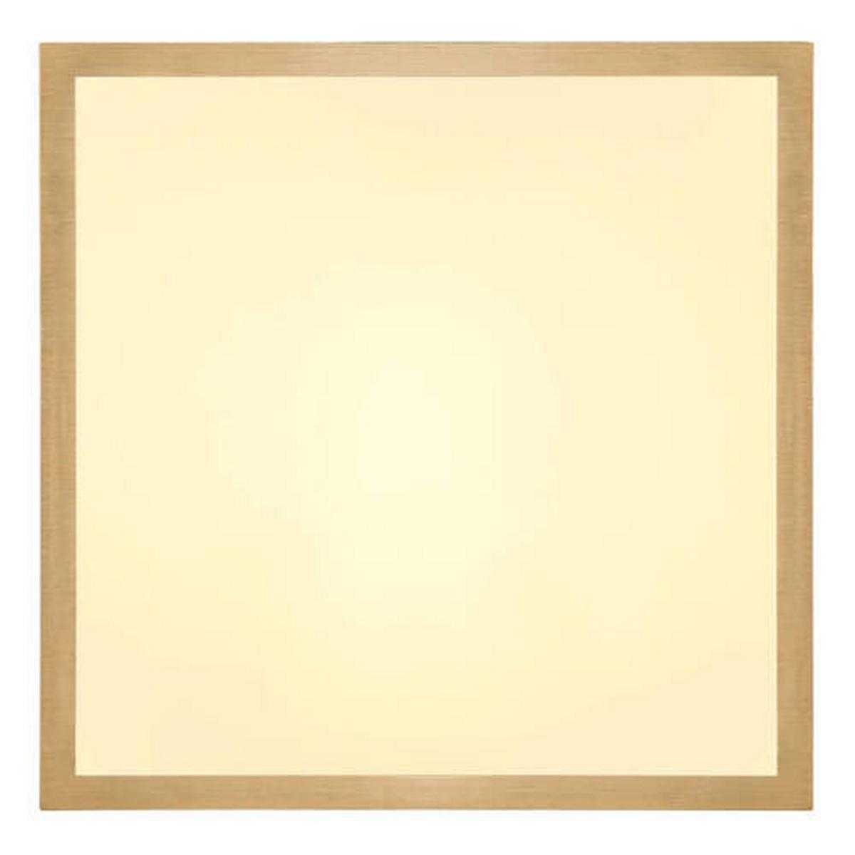 LED-Deckenleuchte Tibey Opal/Messingfarben max.15Watt - Messingfarben/Opal, KONVENTIONELL, Kunststoff/Metall (25/25/3cm) - Globo