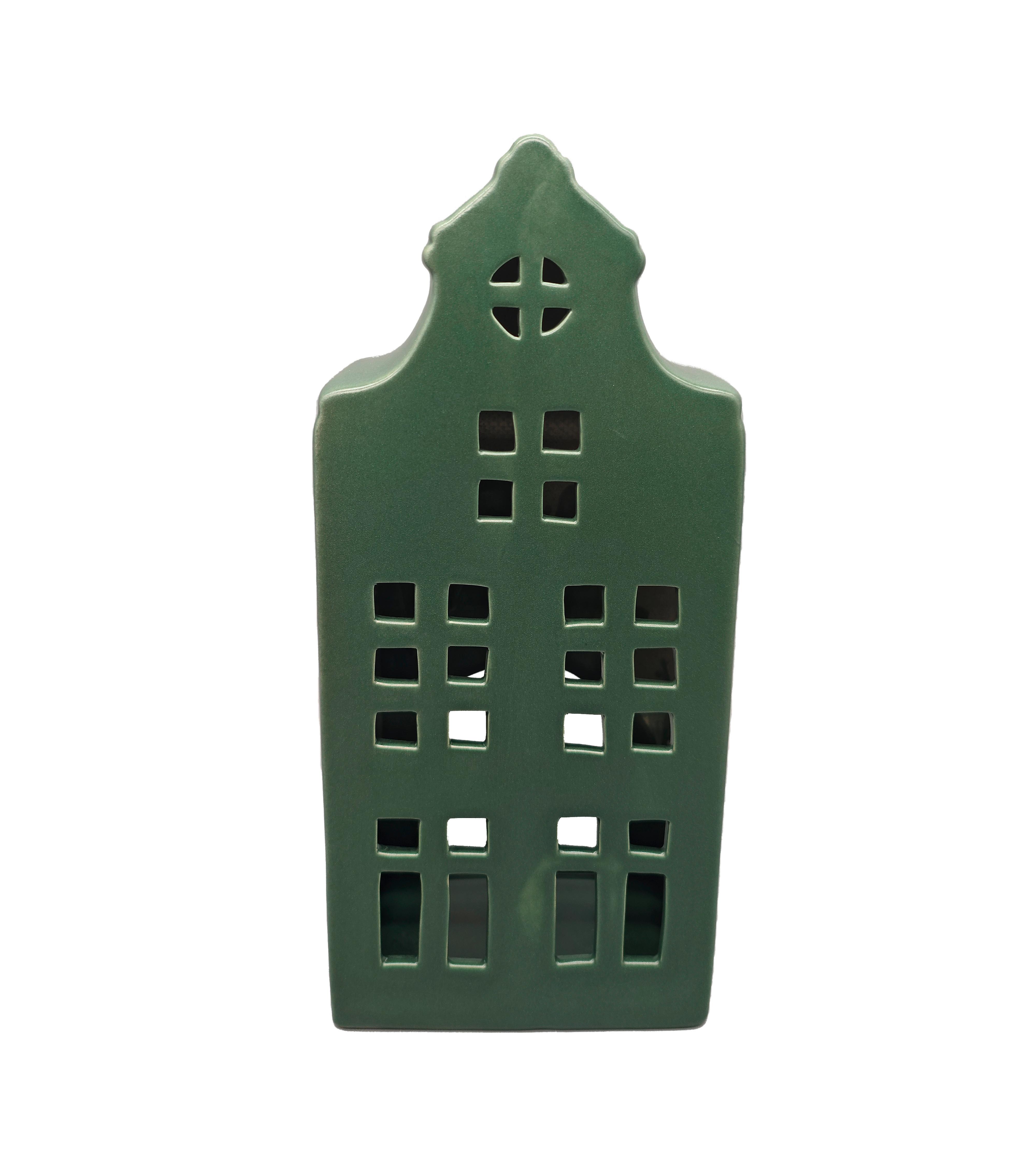 Dekorativna Hiša Collin - temno zelena, Konvencionalno, keramika (13,7/30,4/9cm) - Mömax