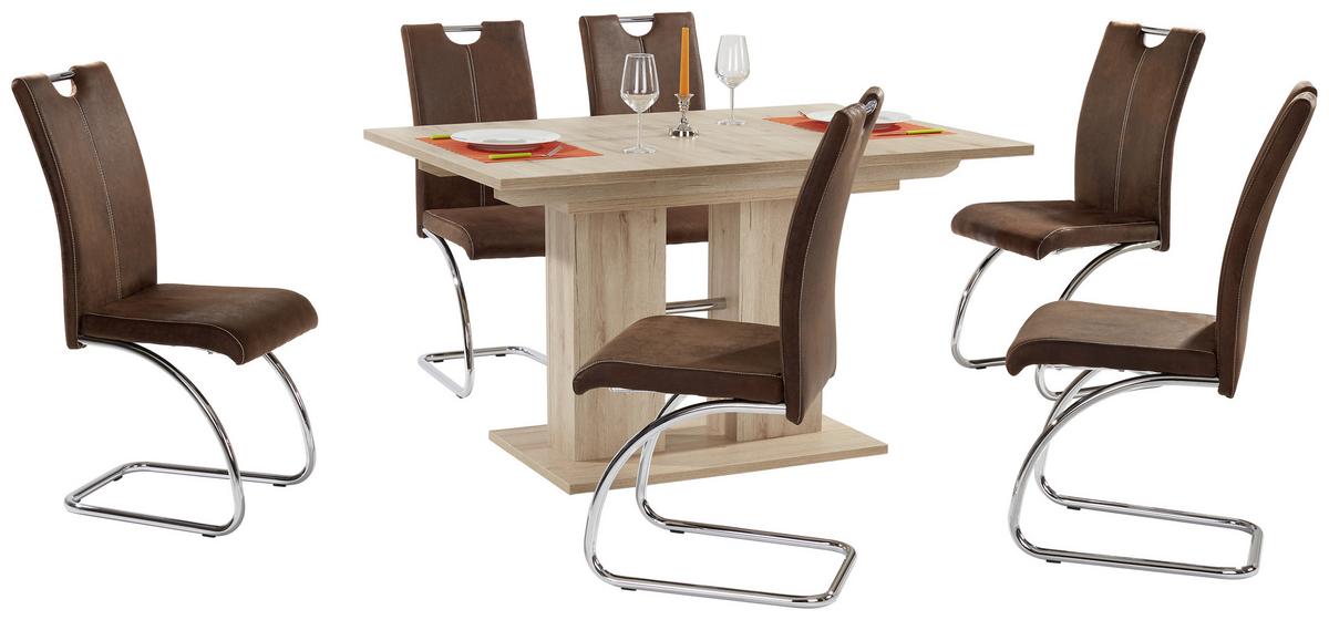 Raztegljiva Miza Helena, Barva Hrasta, 140-220 X 90 Cm - barve hrasta, Konvencionalno, leseni material (140-220/76/90cm) - Mömax