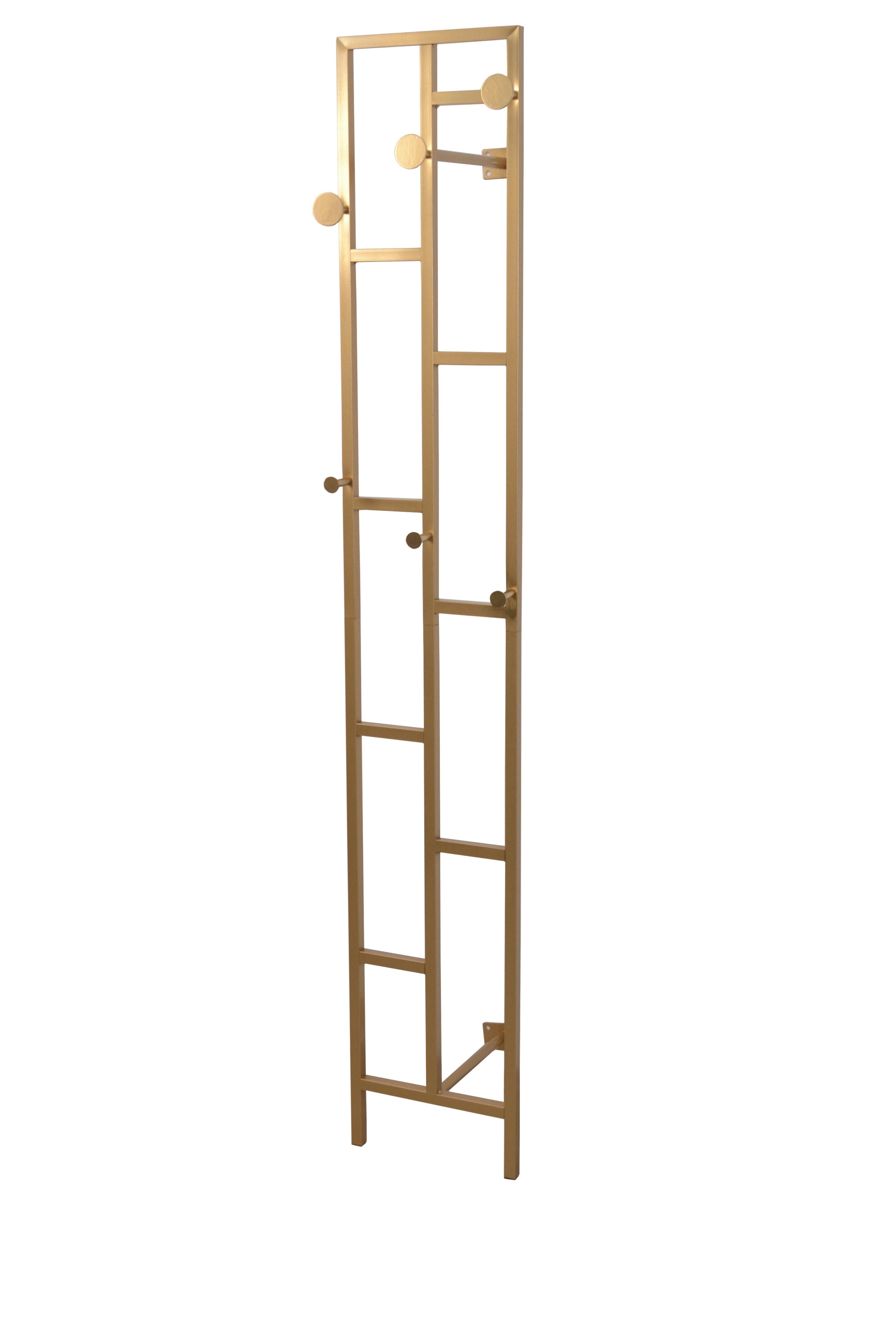 WIESZAK ŚCIENNY ANKE - kolor złoty, Design, metal (36/33,5/180cm) - MID.YOU