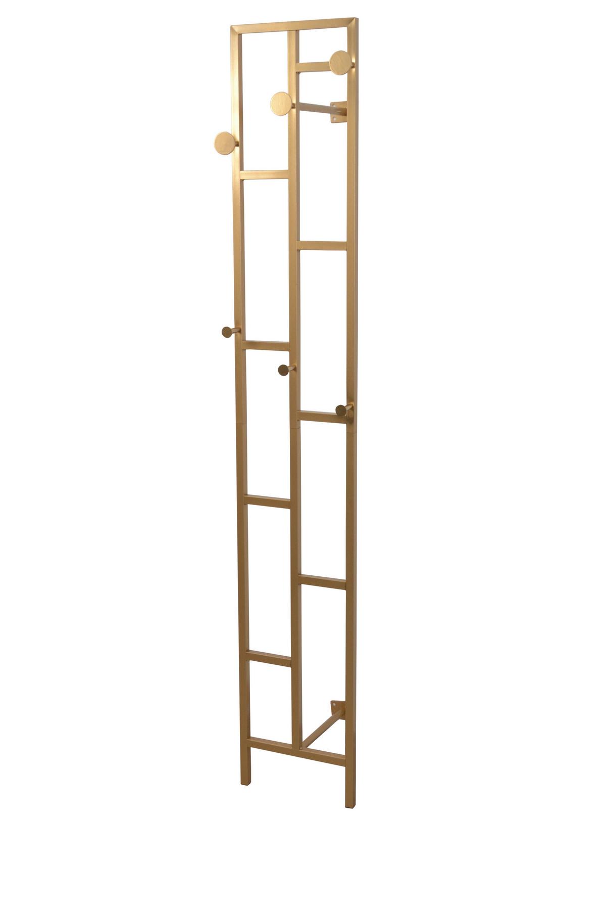 WIESZAK ŚCIENNY ANKE - kolor złoty, Design, metal (36/33,5/180cm) - MID.YOU