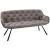 Sitzbank in Grau - Schwarz/Grau, MODERN, Textil/Metall (171/88/65cm) - Based