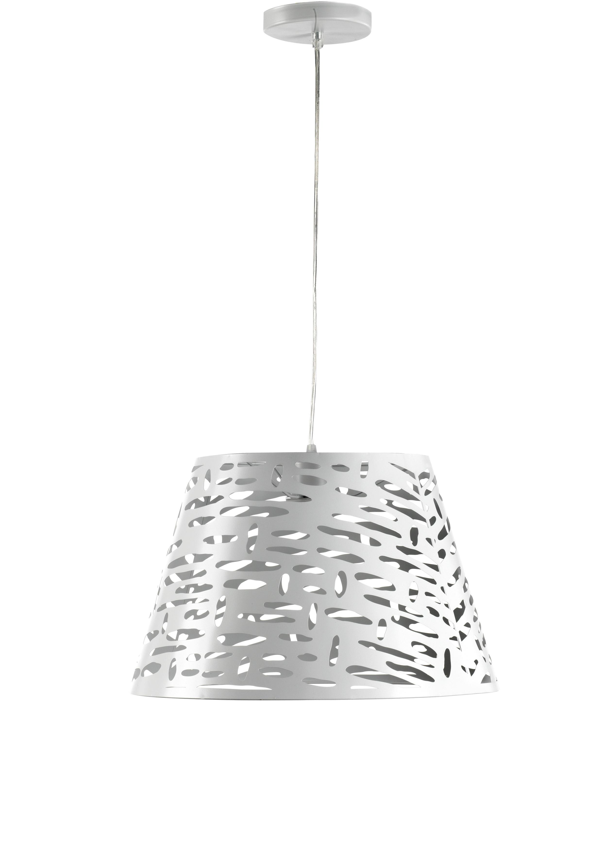 Hängeleuchte Ricky Weiß max. 22 Watt - Weiß, Basics, Metall (40/100cm)