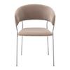 STOL MED ARMSTÖD ALICE - brun/kromfärg, Design, metall/trä (53/80/59cm) - Mömax