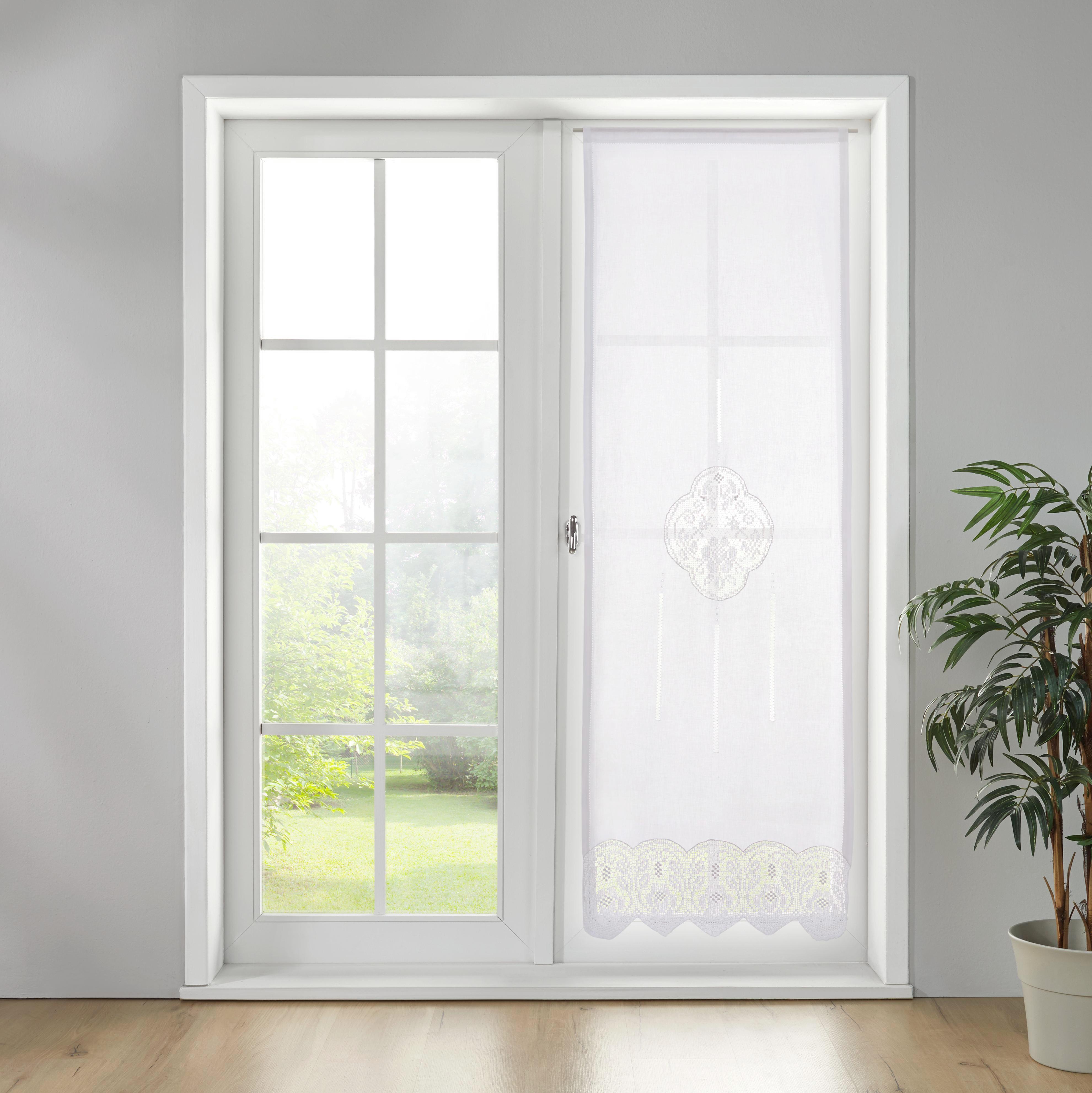 Gardine in Weiß ca. 60x180 cm 'Vanessa' - Weiß, KONVENTIONELL, Textil (60/180cm) - Bessagi Home