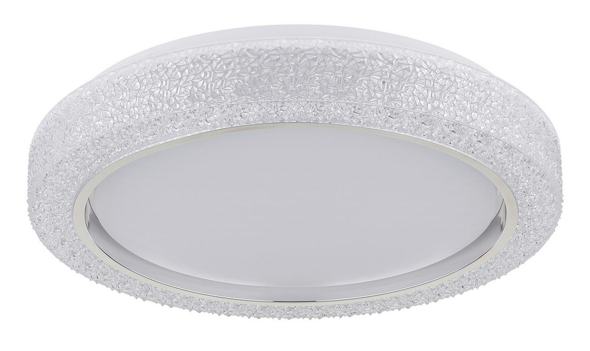 Stropna Led-svetilka Liami, S Sijalko - barve kroma/opal, Konvencionalno, kovina/umetna masa (40/8cm) - Globo