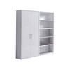 Aktenschrank Office Edition Sw Set 1 hoch Grau/Weiß - Weiß/Grau, MODERN, Holzwerkstoff (168,8/185,6/33cm) - MID.YOU