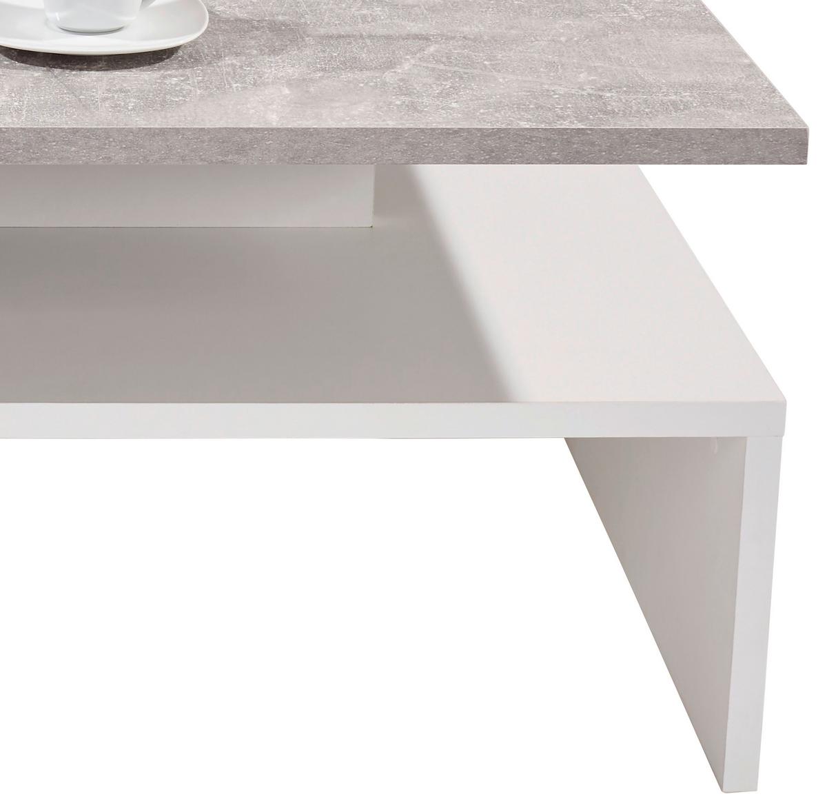Măsuță de cafea LAURA - alb/gri, Modern, material pe bază de lemn (90/42/60cm) - Modern Living