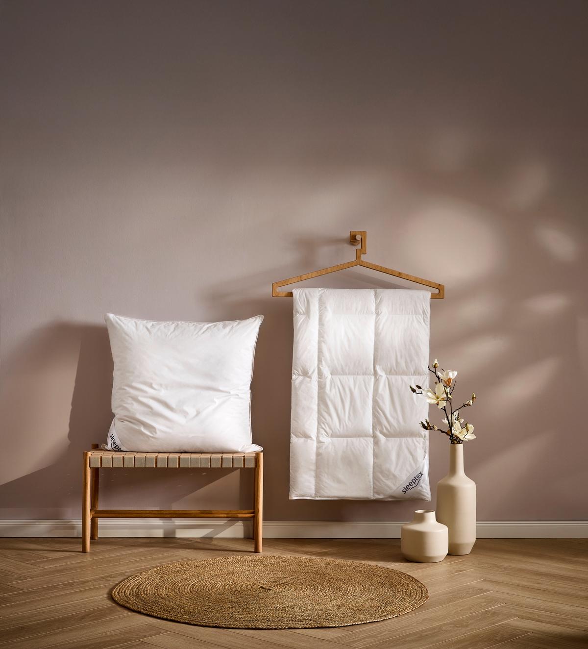 KOŁDRA CAŁOROCZNA DEVON - biały, Basics, materiały naturalne/tkanina (135/200cm) - Sleeptex