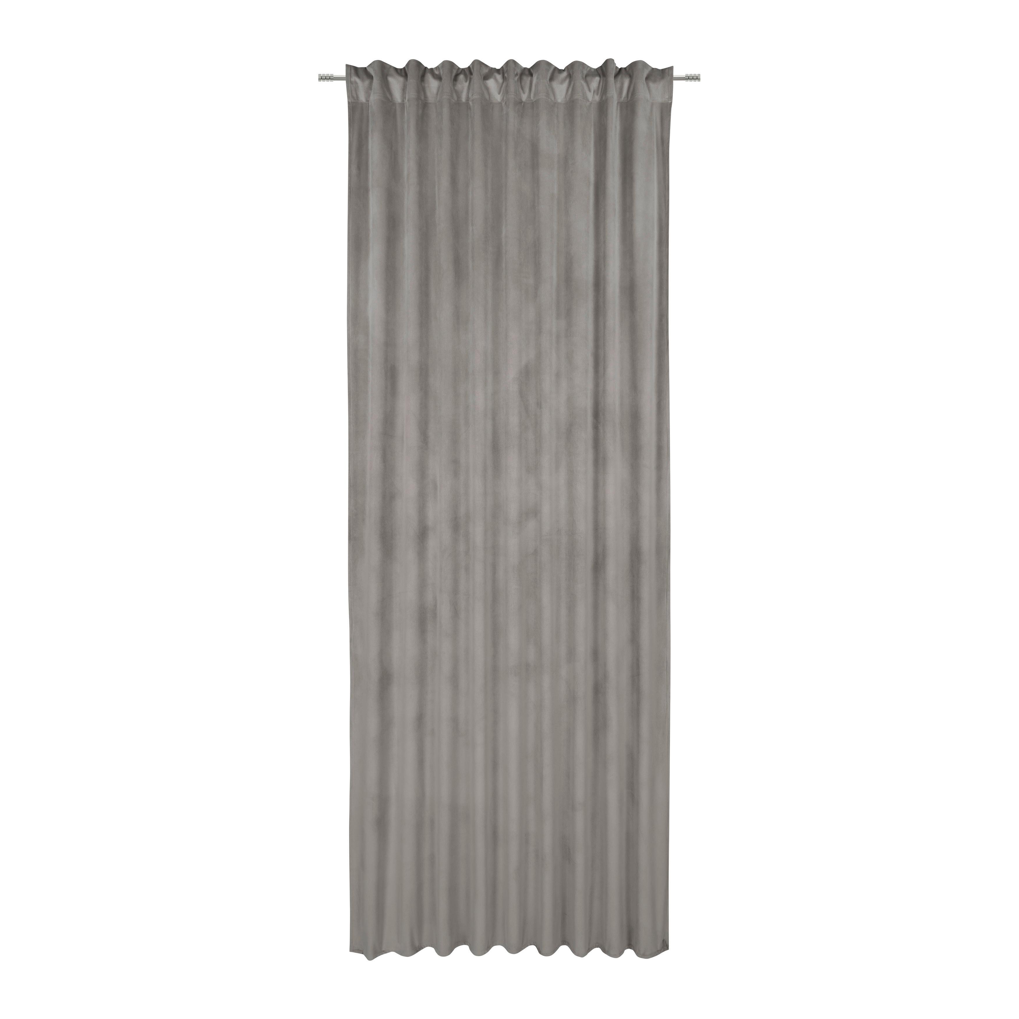 GARDINLÄNGD BIANCA - ljusgrå, Klassisk, textil (140/245cm) - Modern Living
