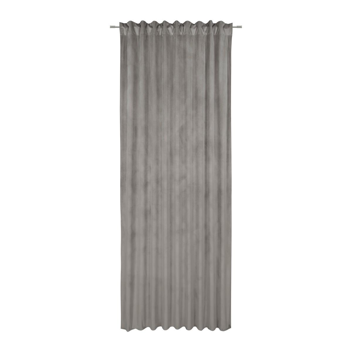 Fertigvorhang Bianca Hellgrau ca. 140x245cm - Hellgrau, KONVENTIONELL, Textil (140/245cm) - Modern Living