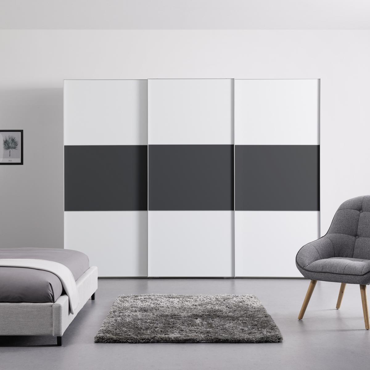 Ormar S Kliznim Vratima Includo - bijela/antracit, Design (280/222/68cm) - Premium Living