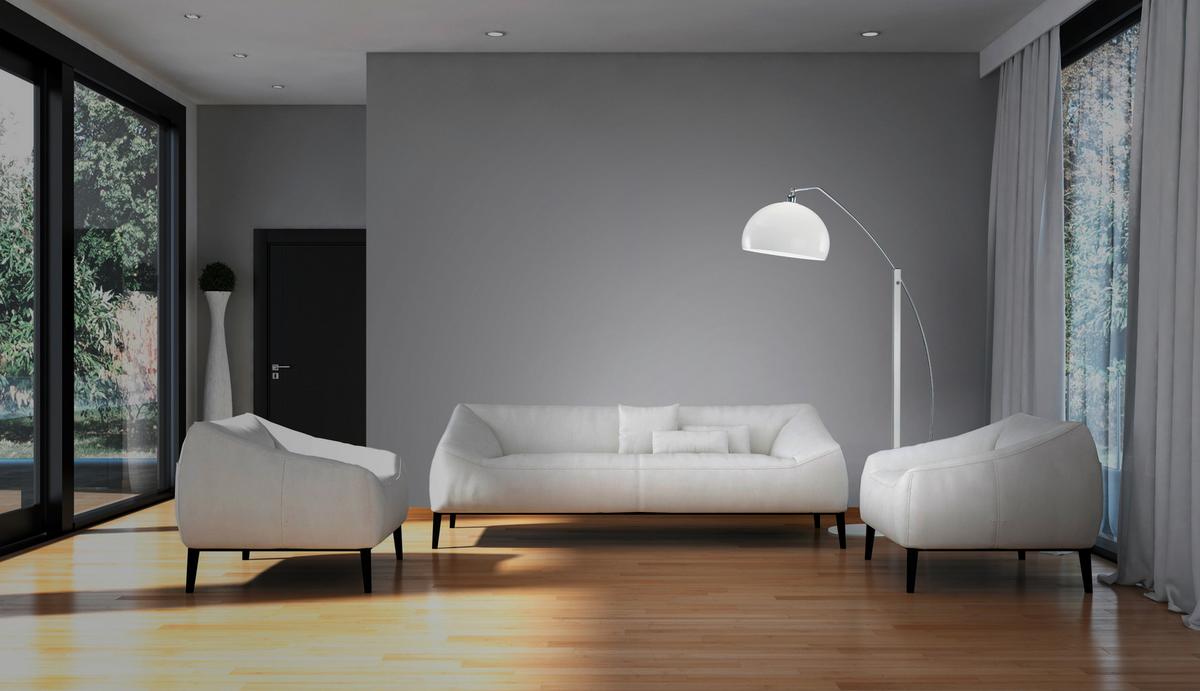 LAMPA ŁUKOWA 17/1240.84/5045 DORO - biały/kolor chromowy, Design, tworzywo sztuczne/metal (170/40/190cm) - Helestra