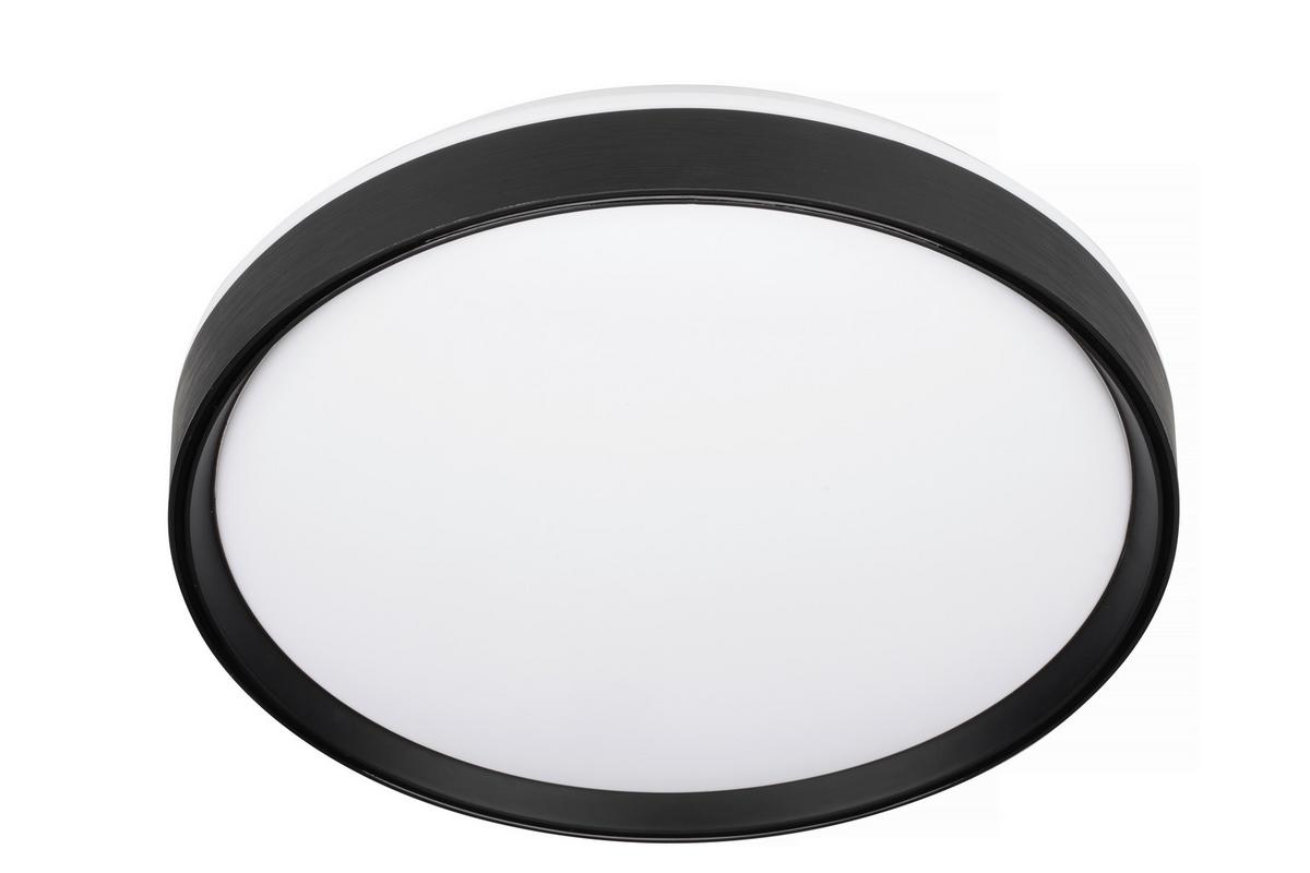 LAMPA SUFITOWA LED MESSINA - czarny/biały, Trend, tworzywo sztuczne/metal (38cm) - Novel